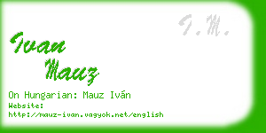 ivan mauz business card