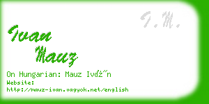ivan mauz business card